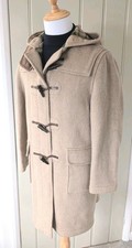 Gloverall Duffle Coat UK 14, 38 Unisex Fit Tan Beige Wool Made in England