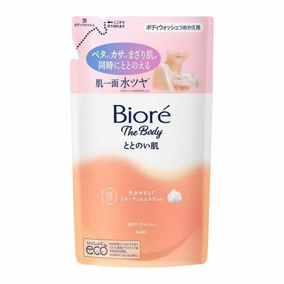 Biore The Body Foaming Body Soap, Fruity & Musk Scent, Refill, 440ml, Set of 3
