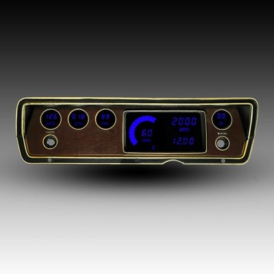 Intellitronix Blue LED Gauge Set With GPS Sending Unit For 1970-1976 Dodge Dart
