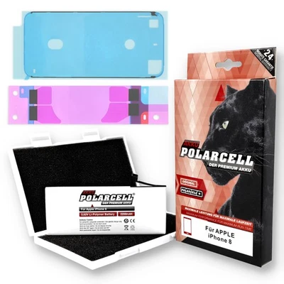 POLARCELL Akku für Apple iPhone 8 - 8G | 2350mAh Profi-Batterie | A1905 A1863 A1906 Accu