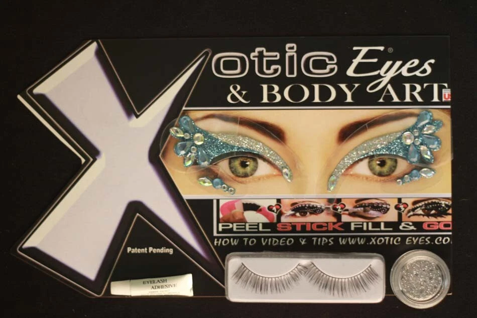 Kit de maquillaje de ojos autoadhesivo Xotic Eyes con cristales Foto 3 de 4