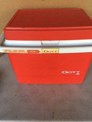 VINTAGE GOTT RED 16 QT ICE CHEST COOLER CLEAN | eBay