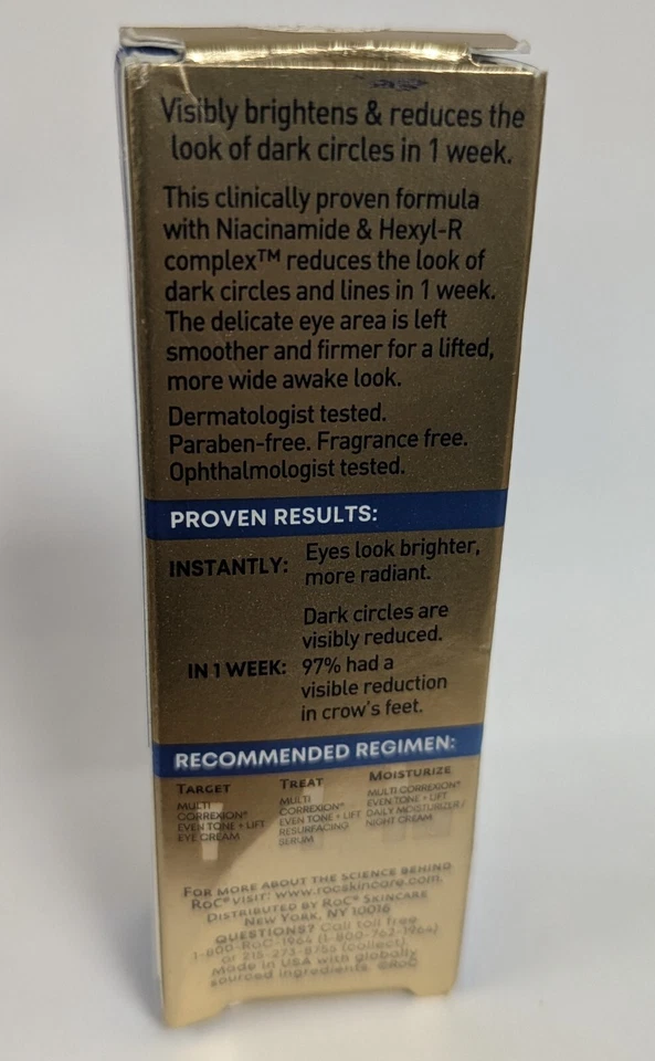 1 PIECE - ROC MULTI CORREXION EVEN TONE + LIFT EYE CREAM 0.5FL OZ NIB - Image 3 of 4