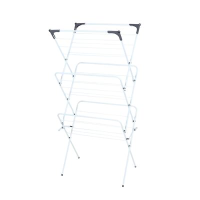 PIFCO Tier Airer Non-Slip Foldable Automatic Locking Device, Silver  UK