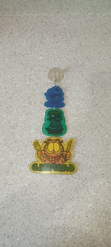 Appendiabiti vintage 3 livelli Garfield con ventosa pronto da mangiare Jim Davis * RARO * - Foto 2 di 2