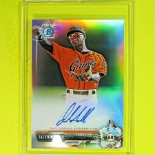 JALEN MILLER  2017  AUTO.  CERTIFIED  182/499 REFRACTOR   San Francisco Giants