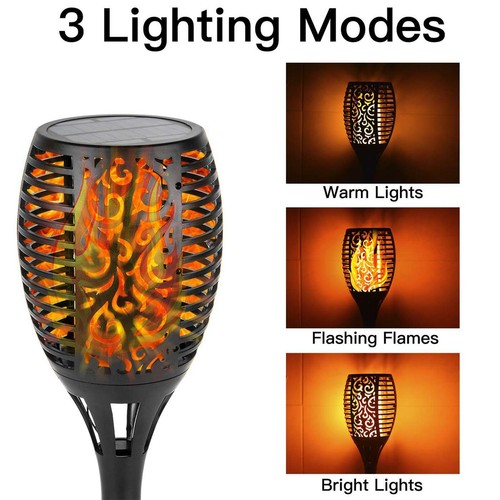 6x Solarleuchte LED Garten Beleuchtung Solar Licht Lampe Fackel Leuchte Flamme - Bild 3 von 7