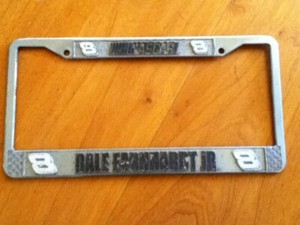 VINTAGE NASCAR #8 DALE EARNHARDT LICENSE PLATE FRAME METAL