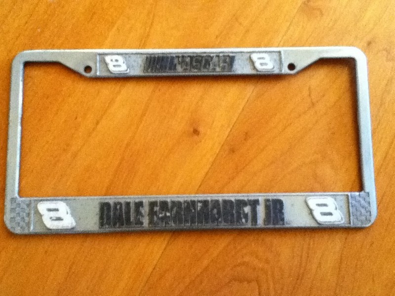 VINTAGE NASCAR #8 DALE EARNHARDT LICENSE PLATE FRAME METAL
