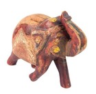 Vintage Look Distress Rustic Finish Wood Home Decorative Elephant Statue i71-617
