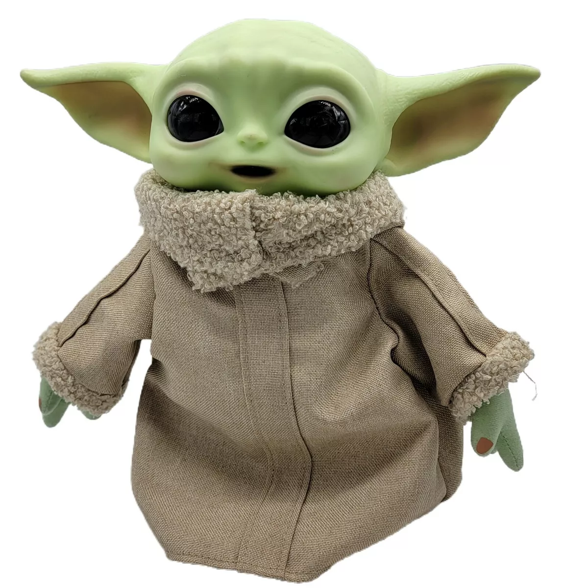 12 Baby Yoda Doll giggles babbles plastic head plush body Star Wars READ!