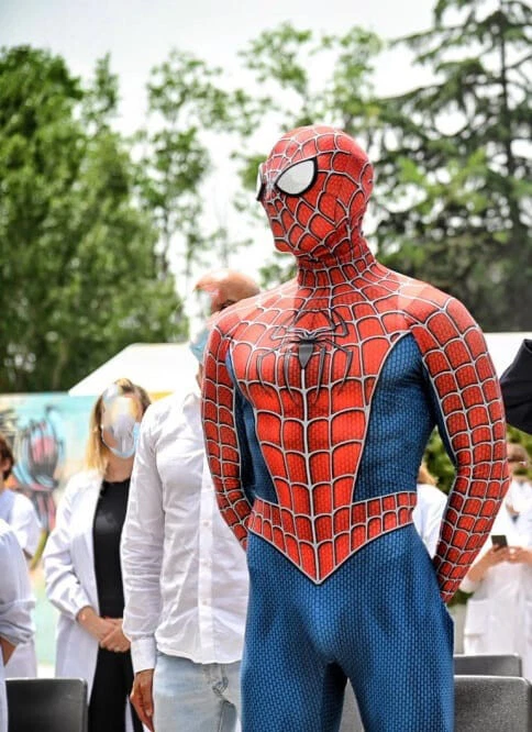 Spiderman Classic Costume Adult Carnival Dress Men Full Mask Suit