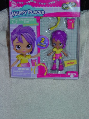Shopkins Happy Places Sporty Bear Gym Lil Shoppie Pack Skatlyn Doll - Picture 11 of 12