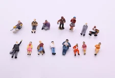 HO Scale 15 Assorted Figures Figurines Painted and Ready to Use