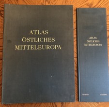 ATLAS OSTILICHES MITTELERUROPA Velhagen & Klasing German 1959 Archival Quality