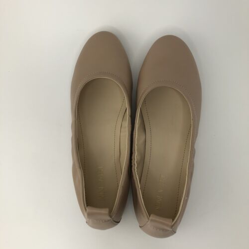 Nine West Greige 3 Light Natural Size 6.5M Nude Ballet Flat Faux Leather NWD - Picture 4 of 11