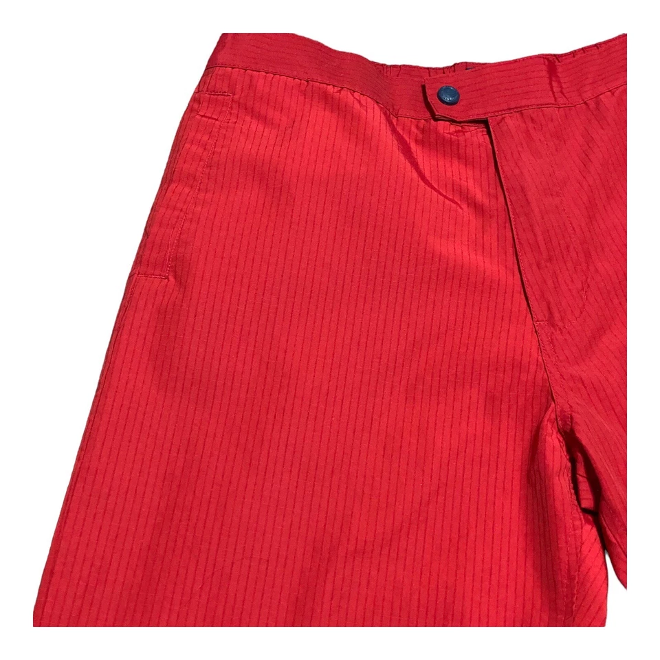 Pantalones Tommy Hilfiger Vintage Rojo Pin Rayas Malla Forrados Y2K Tommy Jeans Grandes Foto 2 de 4