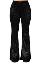 Killstar Gothic Goth Okkult Samt Hose Schlaghose - Magick Mourning