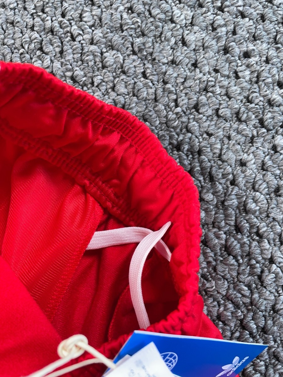 Unworn adidas Trefoil Logo Track Pants Youth Large Red White