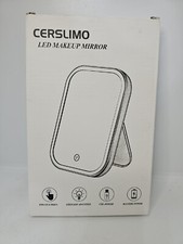 CERSLIMO Makeup Mirror with 4 LED Tape-Lights, Lighted Vanity Mirror with Lights