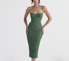 Women Fashion Lace Slip Split Backless Wrap Bodycon Evening Party Long Dress