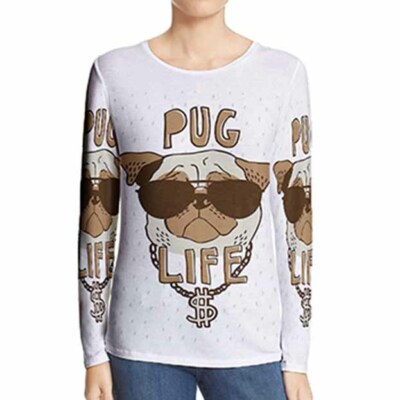 Design Pug Life Tees New Women T-Shirt Size S to 3XL | eBay