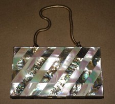 Abalone & Mother of Pearl 1950s Makeup Clutch...