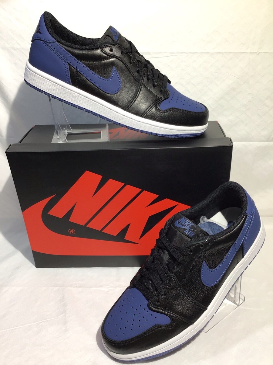 Air Jordan 1 Retro Low OG Black/Mystic Navy-White Men's 8 CZ0790