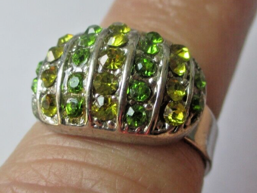 Bague Vintage Ornée Cristaux Rubis – Taille Réglable – Femme