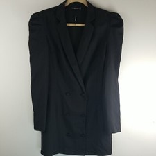 Pretty Little Thing Black Blazer Dress Womens Sz 12