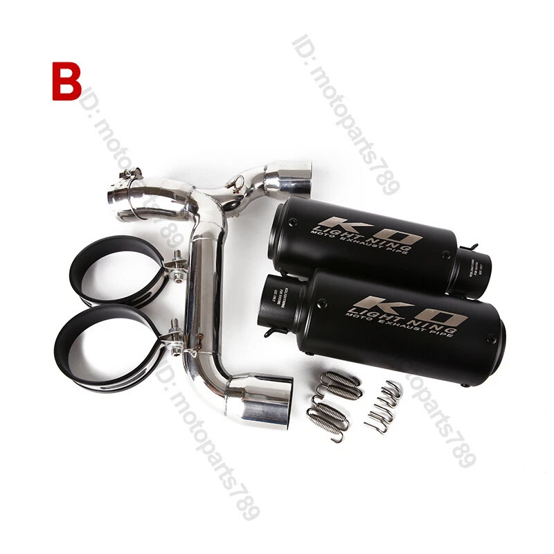 For Suzuki GSR400 GSR600 BK400 BK600 Exhaust System Middle Link Pipe Muffler Tip - Image 3 of 4