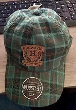 Bioworld Harry Potter Hogwarts Plaid Adjustable Hat Cap New OSFM Plade Ages 14+