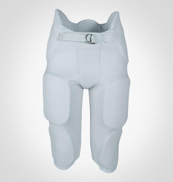 Russell Youth No Fly Integrated Football Pants w Pads L White F25PFWP