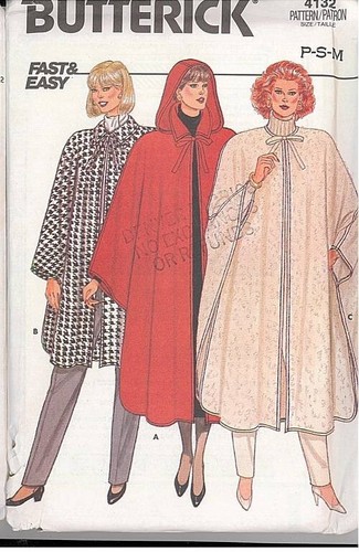 OOP Butterick Coats Jacket Cloak Sewing Pattern Misses and Plus Size You Pick - Picture 17 of 46