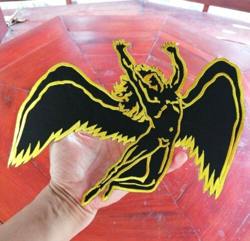 Led Zeppelin Band Music Logo Rock Wing Man Badge Embroidered Iron on Sew Patch - Picture 2 of 6
