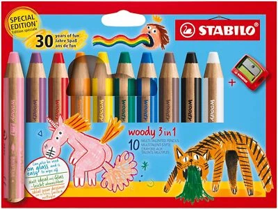 STABILO® Buntstift, Wasserfarbe & Wachsmalkreide - STABILO woody 3 in 1 - Jubiläumseditio