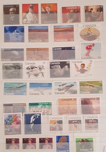 Canada mint unhinged (38) stamp selection c. 1980 bargain buy