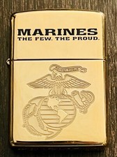 Zippo Armor U.S.M.C.  Lighter with Engraved Marine Corps Logo, 97255, New In Box