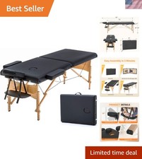 Luxurious 2 Folding Massage Table: 24" Wide, Height Adjustment, Easy Clean