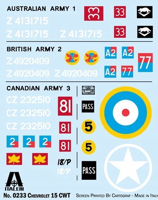 Italeri 0233 - 1:35 British Chevrolet 15 CWT Truck - Immagine 2 di 4