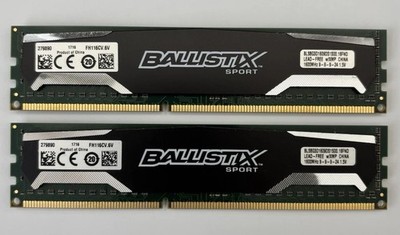 Crucial Ballistix Sport 16GB (2x8GB) DDR3-1600 PC3-12800 CL9 Desktop RAM Memory