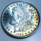 1884-O Morgan Silver Dollar Beautiful Uncirculated Coin Nice Toning