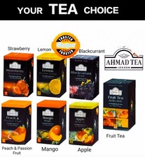 AHMAD TEA London Fruit Black Tea 20/25 Tea Bags Choose your flavour