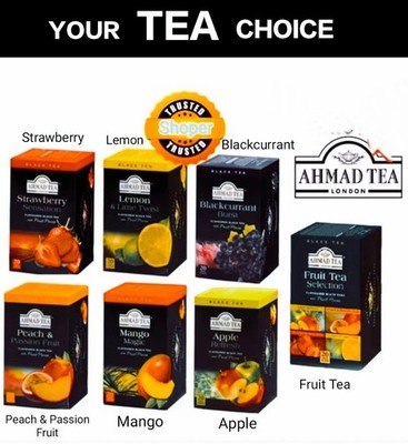 AHMAD TEA  London Fruit Black Tea   20/25 Tea Bags (Choose  your flavour)
