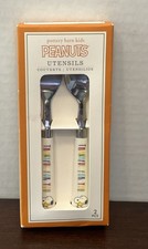 Pottery Barn 2018 Kids Peanuts Snoopy Thankful For You Utensils Fork Spoon