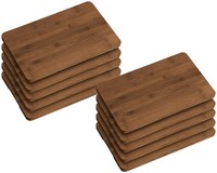 10Er SET Kesper Schneide- Und Servierbrett 59390 Aus Dunklem Bambus / Holzbrett