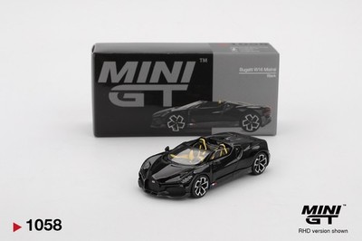 Mini GT 1058 Bugatti W16 Mistral Schwarz 1:64