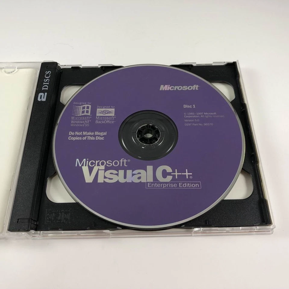 MICROSOFT VISUAL C++ Enterprise Edition 5.0 For Windows 95/98/NT ~ 2 CD-ROM Set - Image 3 of 4