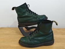 Stivali Dr Martens 1460 verde liscio 8 fori taglia UK 6