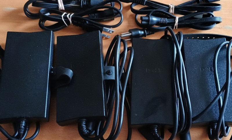 LOT of Dell 4x 130W + 1x 90W AC Power Adapters w/ Power Cords TESTED WORKING